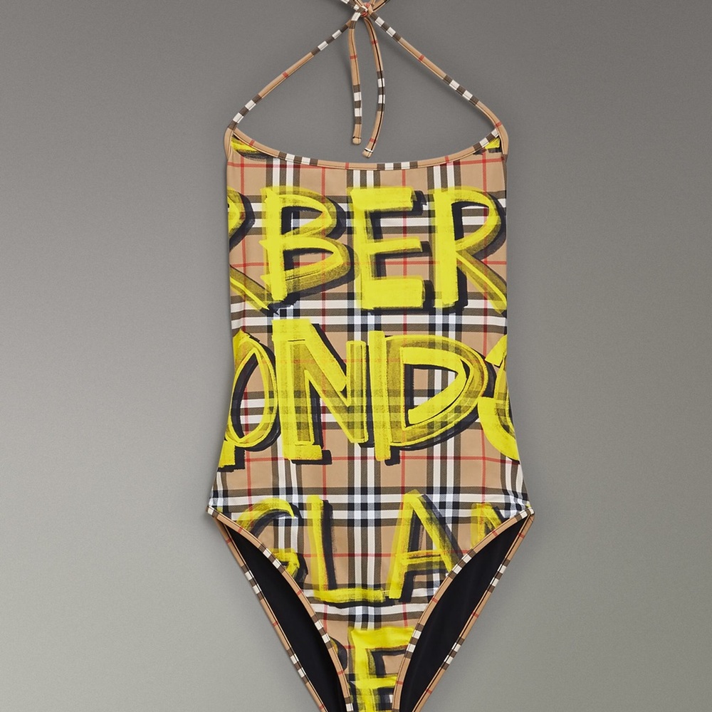 Burberry graffiti swimsuit